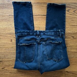 Good American Dark Indigo Straight Leg Jeans
